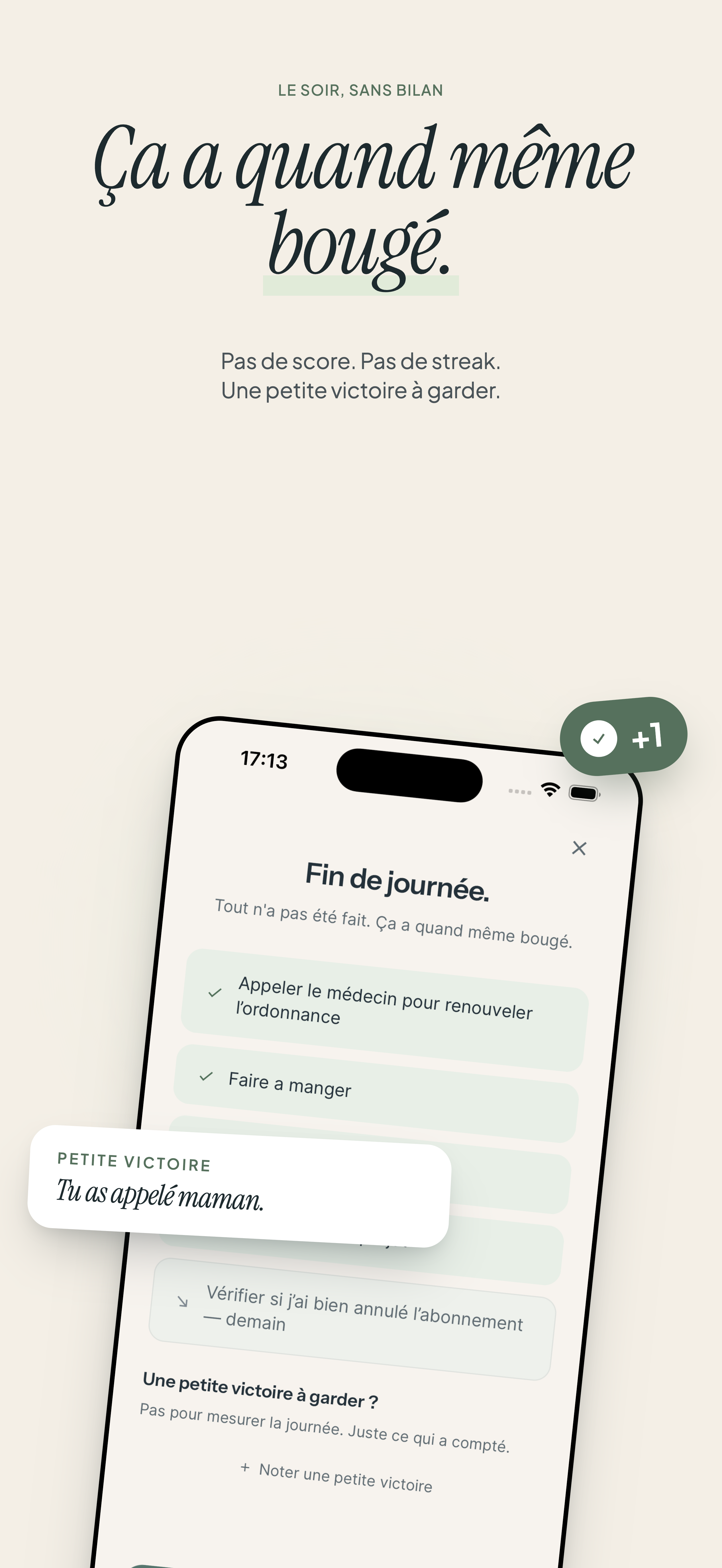 Écran fin de journée