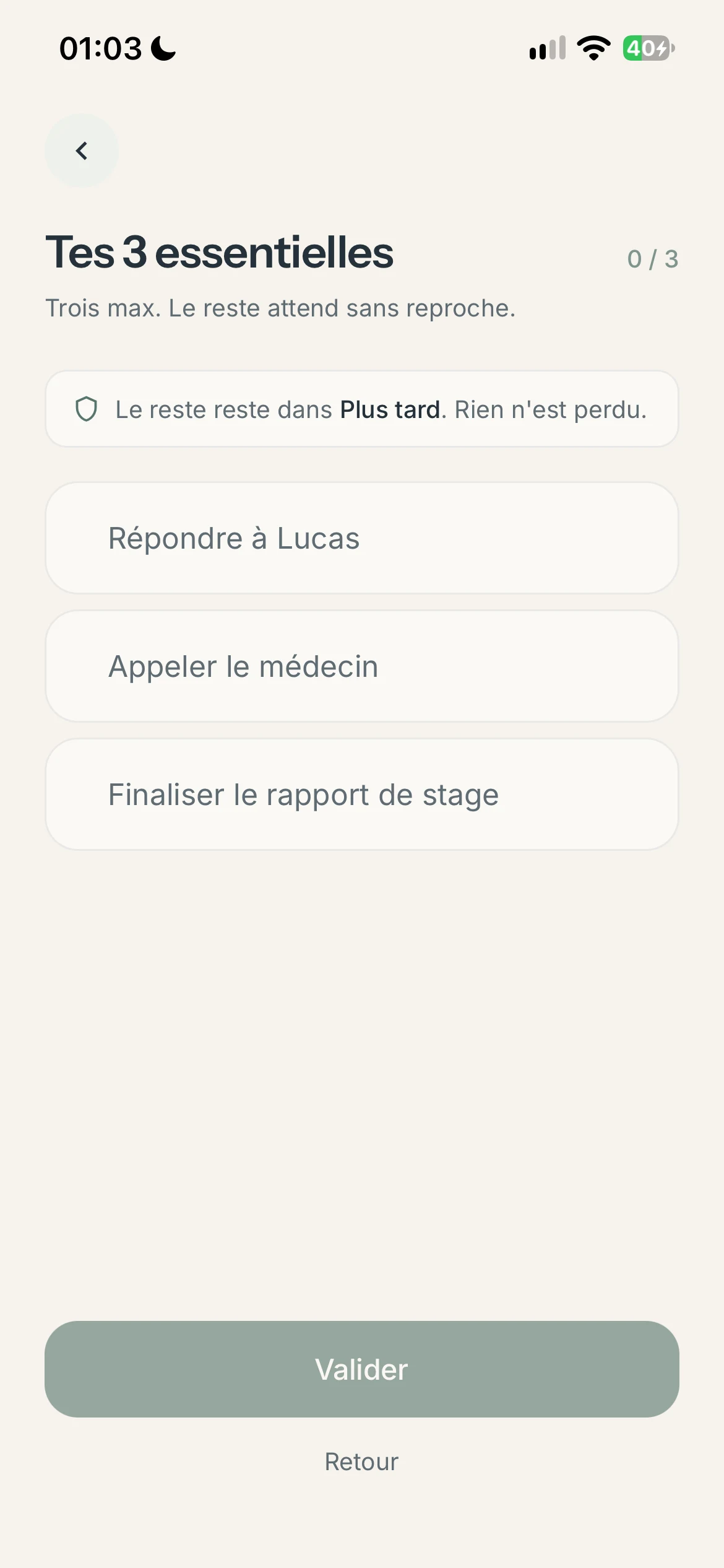 Écran intermédiaire de Molleva 03