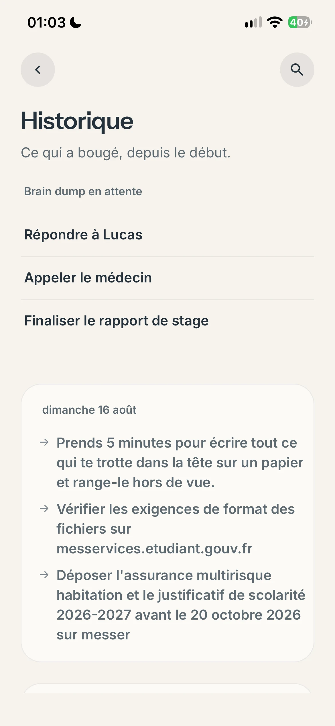 Écran intermédiaire de Molleva 08