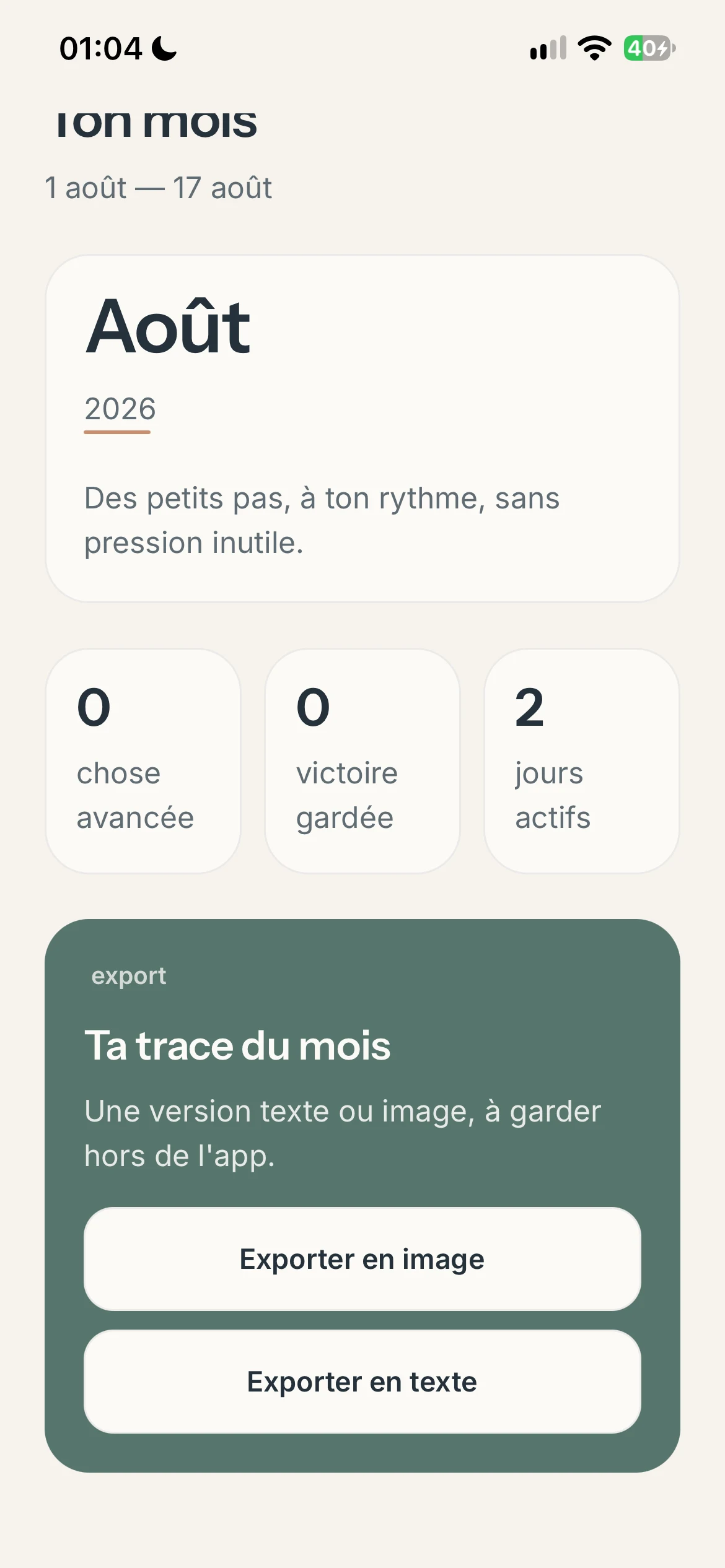 Écran intermédiaire de Molleva 11