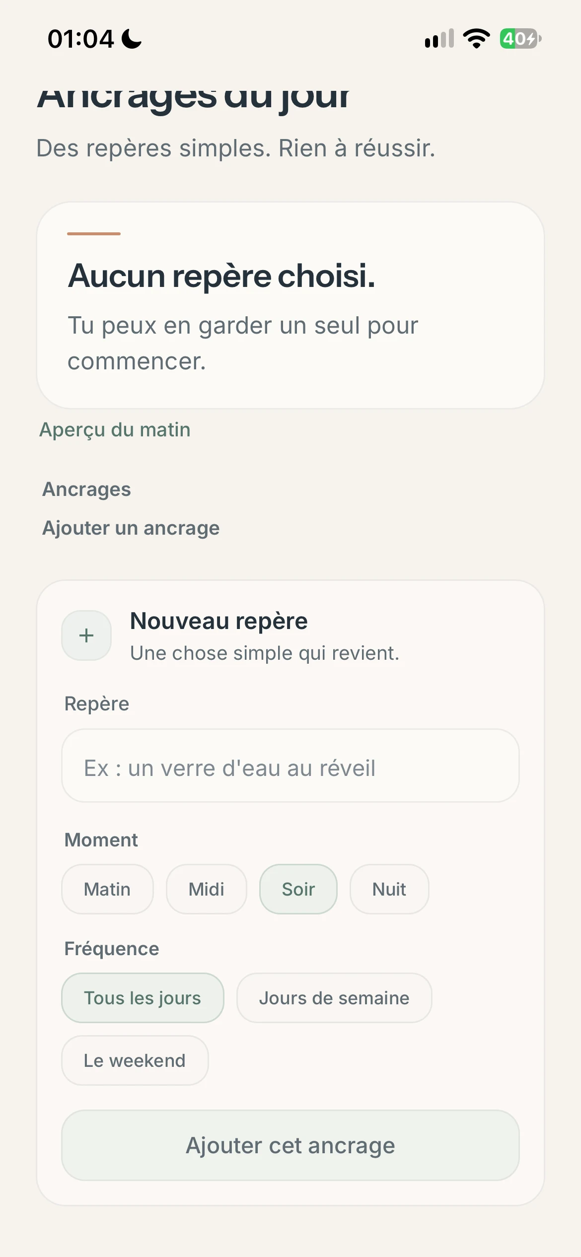 Écran intermédiaire de Molleva 21