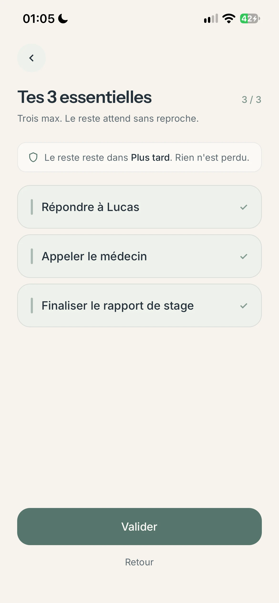 Écran intermédiaire de Molleva 34