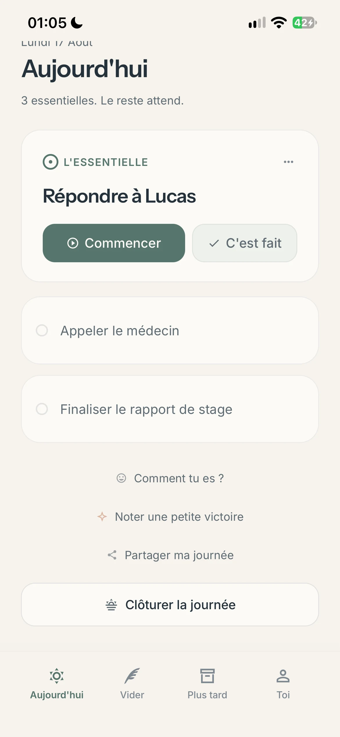 Écran intermédiaire de Molleva 36