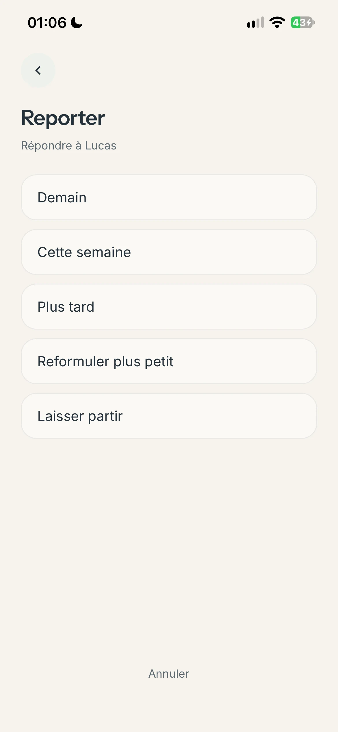 Écran intermédiaire de Molleva 44