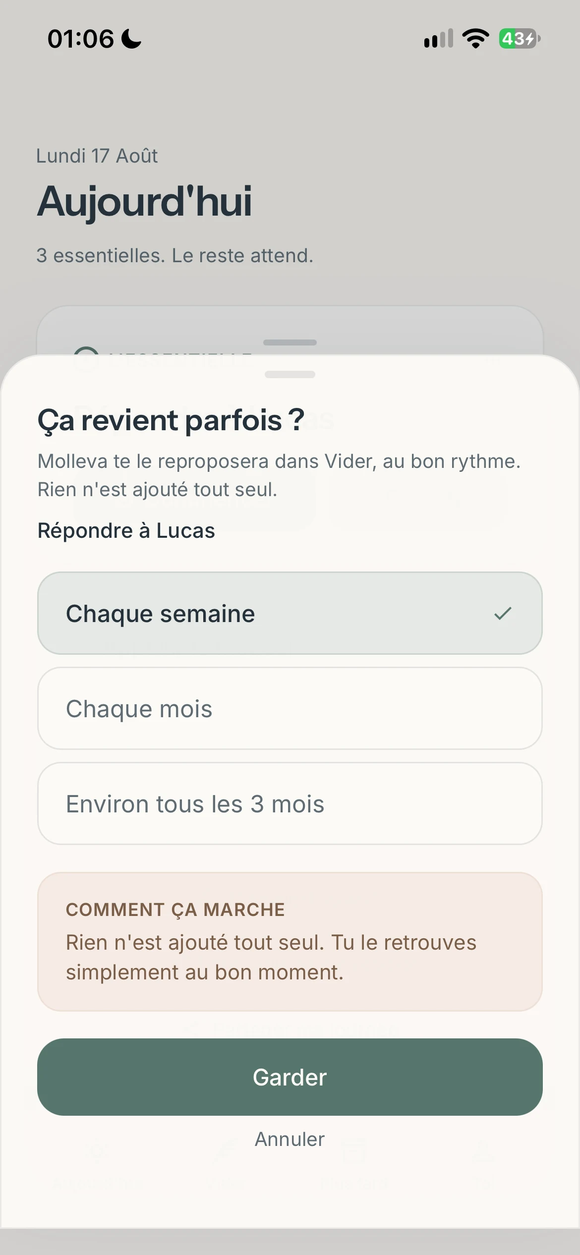 Écran intermédiaire de Molleva 47