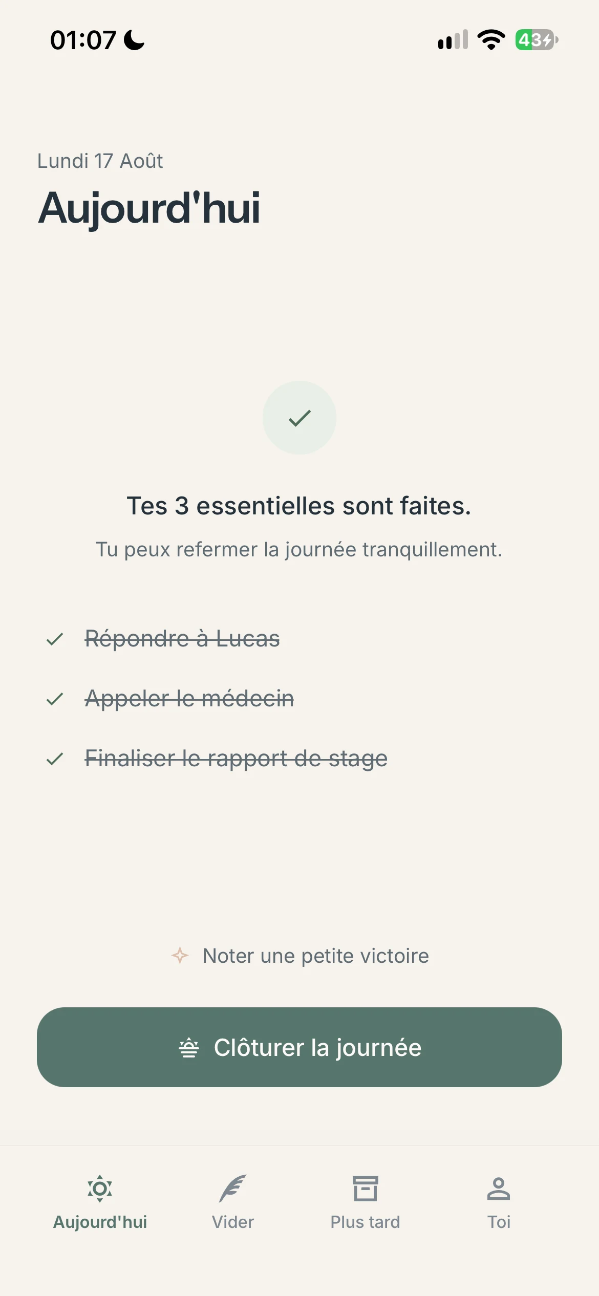 Écran intermédiaire de Molleva 49