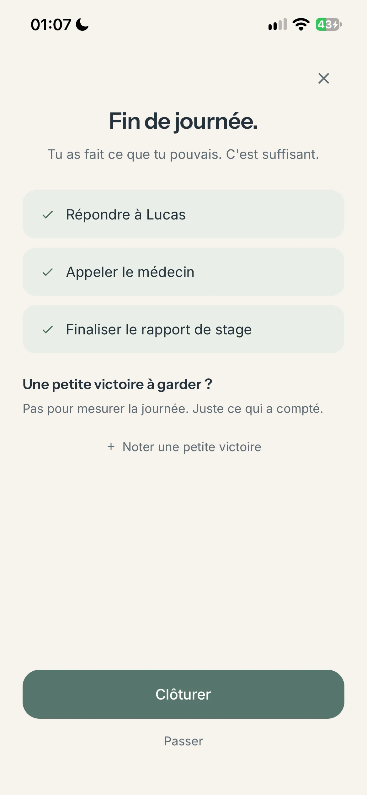 Écran intermédiaire de Molleva 50