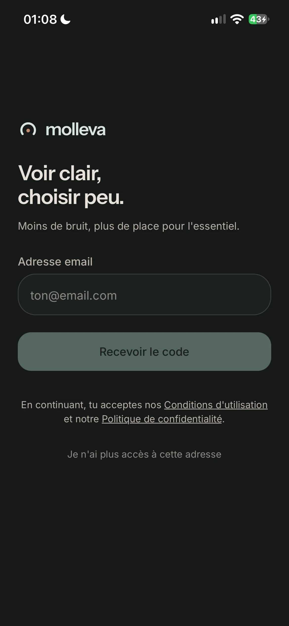Écran intermédiaire de Molleva 51